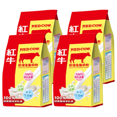 RED COW 紅牛 即溶全脂奶粉，100%純乳含量，紐西蘭純淨乳源, 500g, 4包