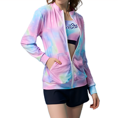 Summer love 夏之戀 長版四件式泳裝 大女泳裝 長袖外套+短版比基尼+三角褲+泳帽 附活動式罩杯, 910