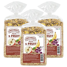 MEGA HARVEST 德國天然什錦榛果穀片, 整顆穀粒切片, 500g, 3包