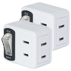 Kinyo 壁插 2孔, 白色, 2個, 38mm