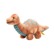 Steiff 金耳釦泰迪熊 Bronko Brontosaurus 黃標玩偶，柔軟舒適，可愛造型，激發想像力, 30cm, 1個