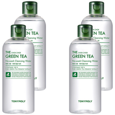TONYMOLY 綠茶保濕免沖洗卸妝水 含發酵綠茶提取物和檸檬籽油 大容量, 300ml, 4瓶