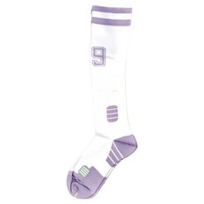 PORA BELLA 女款運動壓力襪, 白色 + 紫色, 26cm