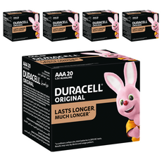 DURACELL 金頂 經典鹼性電池 4號AAA, 20個裝, 5盒