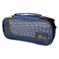 Sunny 三瑩文具 本系列 網格上翻筆袋, 網格布料設計, 收納更清晰, 上翻式開口，取用便捷, 藍色, 1個