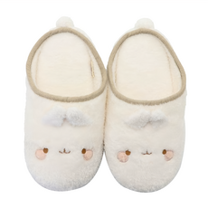 MOLANG 萌浪兔 絨毛拖鞋, 23~25, 萌浪大臉