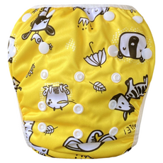 我家寶貝 嬰幼童調節式內褲型泳褲 動物園, 0~3歲, 1件