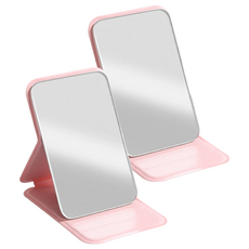 折疊隨身鏡 大號(20.2 x 15.5 x 0.7cm) 粉色 2個