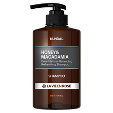 KUNDAL 昆黛爾 蜂蜜&澳洲堅果香氛洗髮精 La Vie En Rose 玫瑰人生香, 500ml, 1瓶