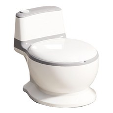 LILIKOKO 哩哩摳摳 兒童仿真沖水聲馬桶, 灰色, 尺寸27X39X32公分, 適用年紀0-8歲