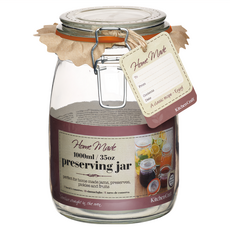 KitchenCraft 扣式密封玻璃罐 1個 1L - 密封保鮮，廚房收納好幫手