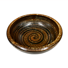 新食器 厚缽 日本製 17cm 咖啡色 - 日式簡約風格餐碗, 1個