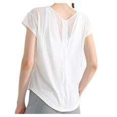 微孔透氣涼感科技運動罩衫, 白色, 尼龍材質, M