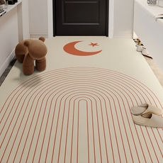 枕星眠 北歐風玄關PVC皮革地墊, 1個