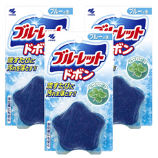 小林製藥 星星藍流馬桶清潔錠, 清除黑斑和臭味, 持續清潔 4-8 週, 60g, 3個