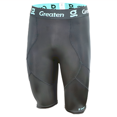 Greaten 極騰機能壓縮五分褲, 快乾舒適, 親膚透氣, L, 黑色