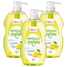 Tamsaa 小蘇打洗碗精，檸檬香，780ml, 3瓶