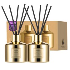 KUNDAL 昆黛爾 家用淨化空氣香薰擴香瓶 黃金版 200ml*2入, FrenchLavender, 400ml, 1組