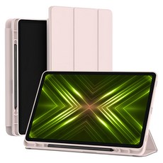 SINJIMORU 含筆槽平板電腦保護殼 Galaxy Tab S10 FE/S9 FE/S9 11吋, 砂粉色, 1個