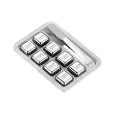 頂級 316不鏽鋼冰塊 可重複使用 8個裝, 1組