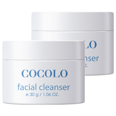 COCOLO 童顏肌淨潔顏霜, 33%胺基酸 溫和潔淨, 毛孔深度清潔 平衡油脂分泌, 弱酸性 無皂鹼, 30g, 2罐
