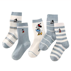 Disney 迪士尼 卡通造型兒童短襪5雙組 SM33202