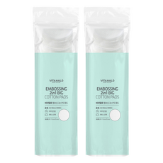 VITAHALO 壓紋圓形化妝棉, 大款 350片 1包, 2包