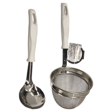 KAI 貝印 House 不鏽鋼味噌杓組 附湯匙 DE-5818, 白色, 24 x 9.2 x 9cm, 1組