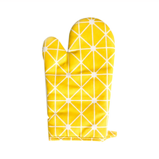 廚房防燙手套 棉麻材質 69g, 黃色方格, 6個