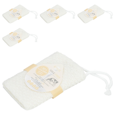KEYTOSS 詰朵斯 MILK FIBER 淨 去角質三層澡巾 10 x 14cm, White, 1入, 5條
