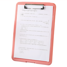 帶板夾文件盒 加厚PP材質 33.5cm x 24cm x 2.5cm, 粉色, 2個