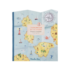 Moulin Roty 塗鴉貼紙冊 探險家 20個著色頁 195個貼紙