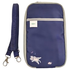 LIHIT LAB. 單肩包 A2225-11 貓咪風景, 深藍色, 110 x 180 x 13mm