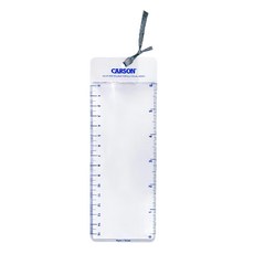 CARSON 卡薾紳 Mark 書籤放大鏡 3倍放大 公分/吋量尺 軟式書籤設計, Clear, 1個
