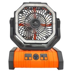 MOUNTAINHIKER 山之客 賽博坦風扇 SZK1034, 20000mAh無線遙控按鍵, 138小時單開燈, 2號 橙色, 1台