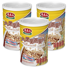 馬玉山 高纖大黑麥燕麥片, 800g, 3罐