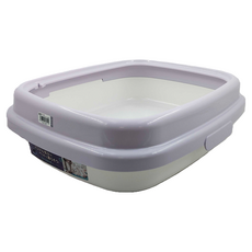 Richell 利其爾 卡羅貓便盆，附貓砂鏟, 小(40 x 47.5 x 13cm), 紫色, 1個