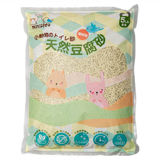 minifeet 小動物天然豆腐砂 無毒 可生物分解 低粉塵 吸收力強, 5lb, 1包, 綠茶