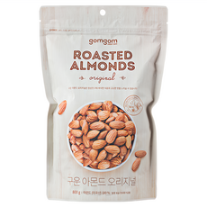 gomgom 原味烤杏仁, 800g 夾鏈式包裝, 1包