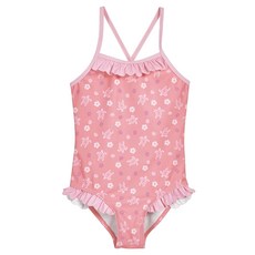 playshoes 抗UV防曬兒童連身泳裝-夏威夷 可愛花邊設計 讓寶貝安心玩水