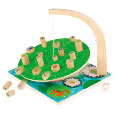 Janod趣味桌遊 搖擺荷葉 Set，所有年齡層適用，鍛鍊手眼協調，增進互動, 1組