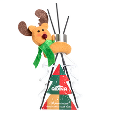 QiMart MIT 聖誕狂歡 聖誕樹造型硅藻土香氛擴香瓶組, 花香茉莉, 200ml, 1瓶