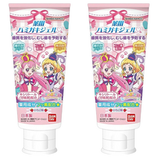 BANDAI 兒童牙膏 寵物光之美少女 草莓味，藥用成分，含木糖醇，無著色劑，無發泡劑, 50g, 2個