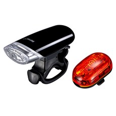 INFINI 前後燈組 I-1202 黑色 自行車LED車燈 安全照明, 1組