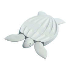 QUALy LEATHERBACK TURTLE COASTER皮革海龜 杯墊, 灰色, 1個