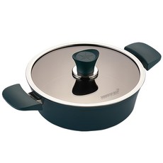 HAPPYCALL Eden 雙耳湯鍋附蓋, 24cm, 虎尾蘭綠色, 1個, 24cm, 虎尾蘭綠色, 1個