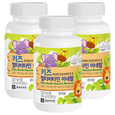 鍾根堂 兒童綜合維生素 Kids Multi Vitamin Mineral 總90g, 60顆, 90g, 3罐