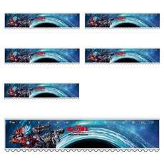 ULTRAMAN 超人力霸王 布雷薩曲線尺 UBRU25-1 6入, 深藍色 款式隨機, 1組