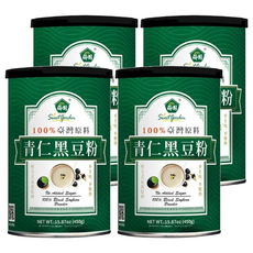 薌園 青仁黑豆粉 熟粉, 450g, 4罐