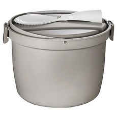 Jasmine’s Kitchen 小茉廚房 304不鏽鋼雙層提把保溫便當盒 3L, 1個, 灰色